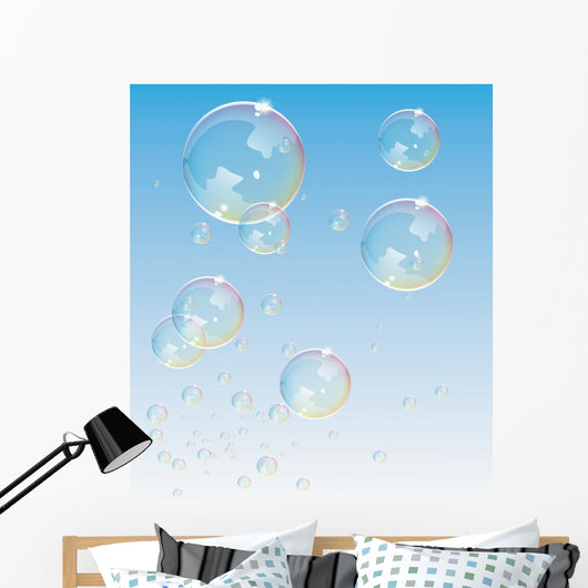Transparent Bubbles Vector Backdrop