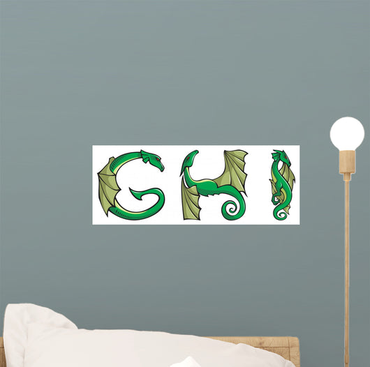 Series of Dragons Alphabet Wall Decal