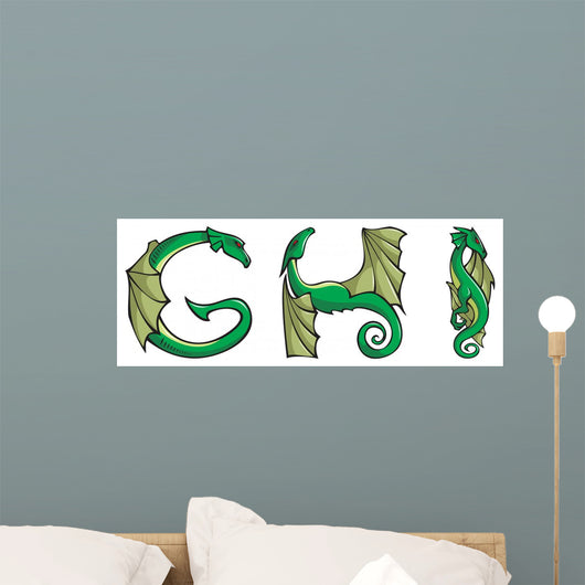 Series of Dragons Alphabet Wall Decal