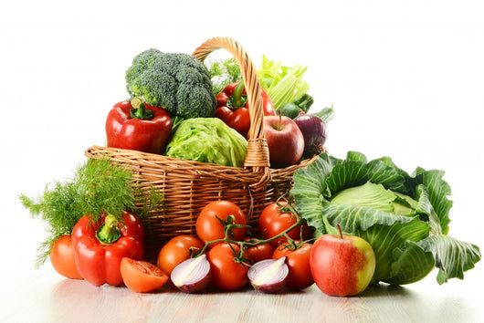 Vegetables Wicker Basket White Wall Decal