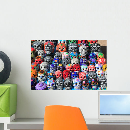 Mexican Skulls Colorful Ceramic