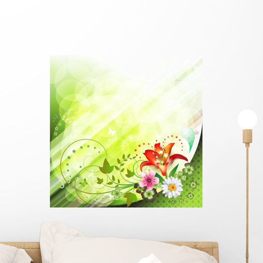Springtime with Flowers and