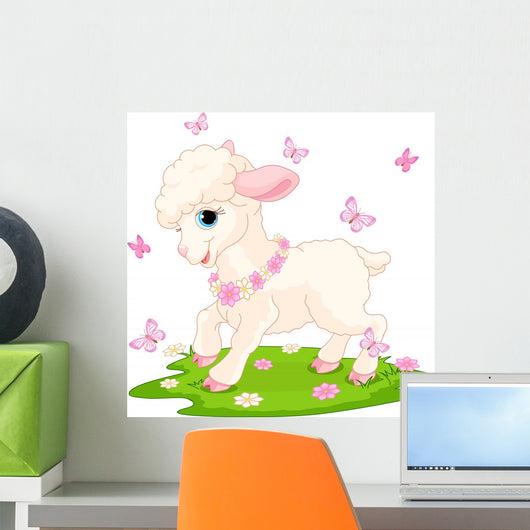 Easter Lamb and Butterflies
