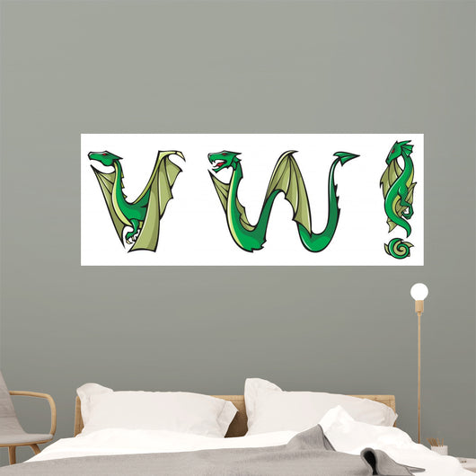 Dragons Alphabet Letters Wall Stickers
