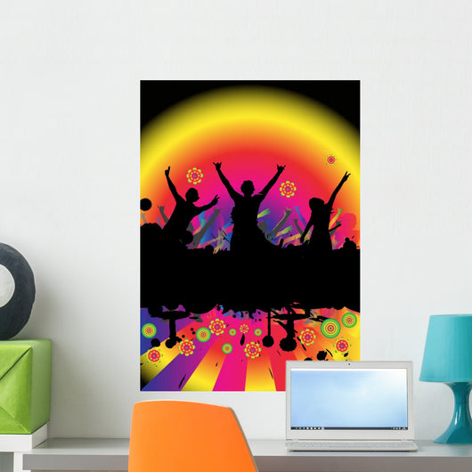 dancing at a party Wall Mural