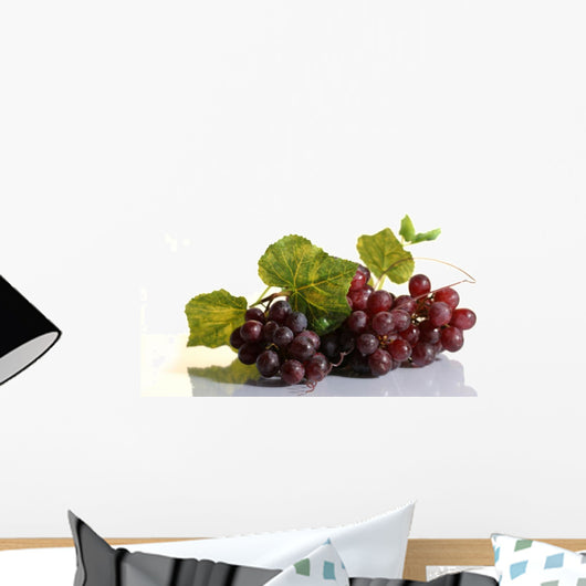 Grape Cluster With Leaves Wall Decal