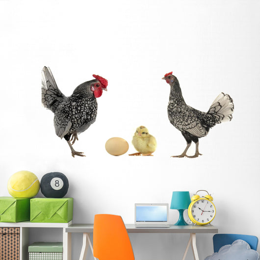 Hen and Cock Wall Mural
