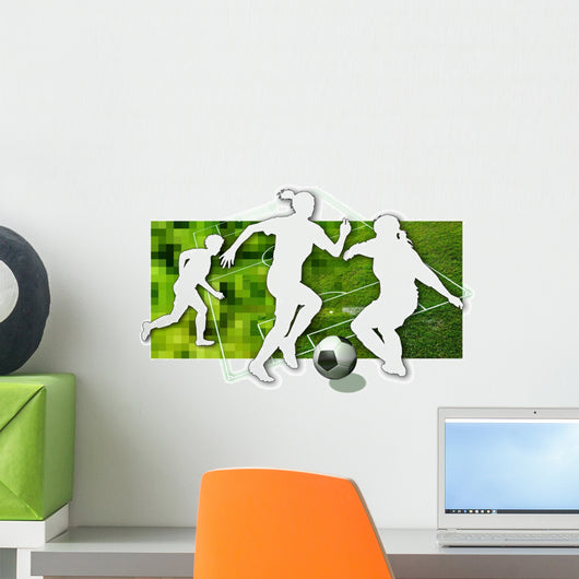 soccerball women Wall Decal