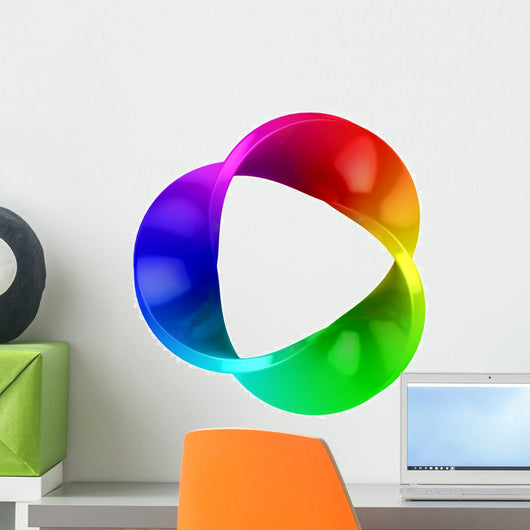 Abstract Three Dimensional Colorful Wall Decal