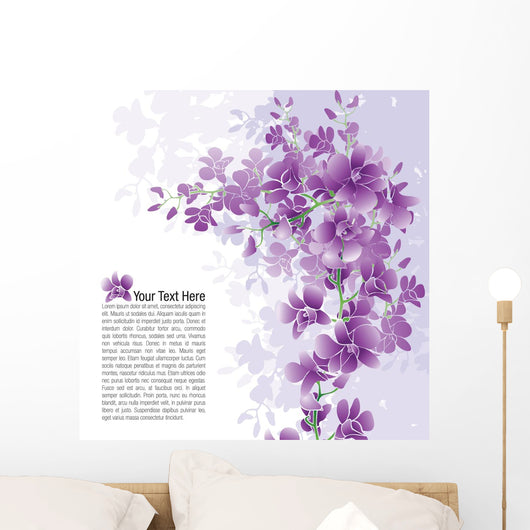 Purple Orchids Wall Mural