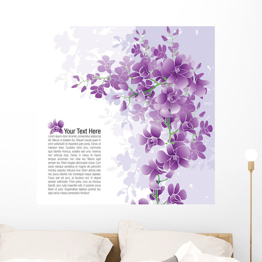 Purple Orchids Wall Mural