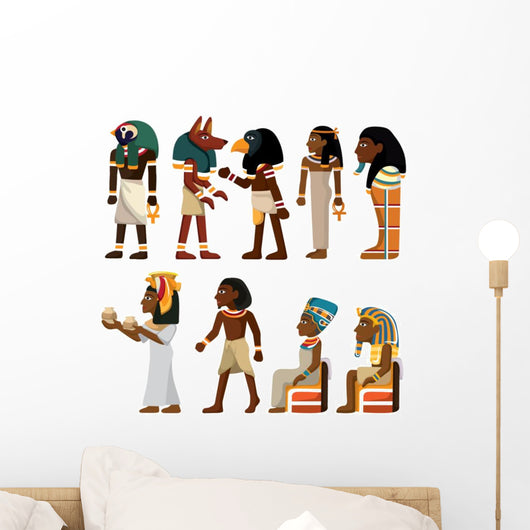 Pharaoh Icons Egyptian Gods Wall Decal Sticker Set