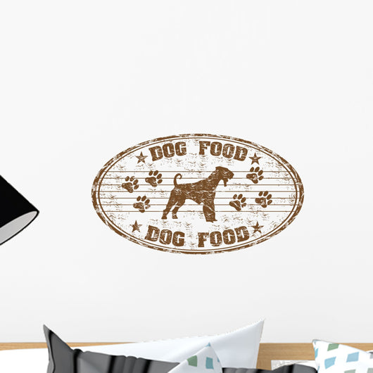 Dog Food Rubber Stamp Wall Decal