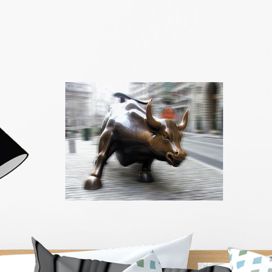 Wall Street Bull Wall Mural