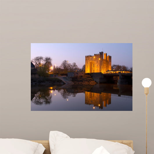 Bunratty castle in west Ireland at dusk Wall Mural