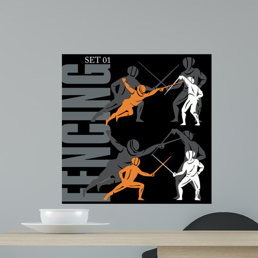Fencing Silhouettes Set