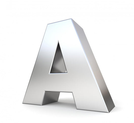 3d Metal Letter a Wall Decal