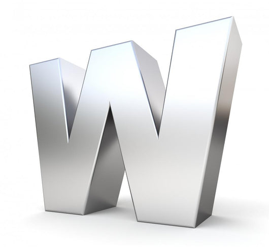 3d Metal Letter W Wall Decal