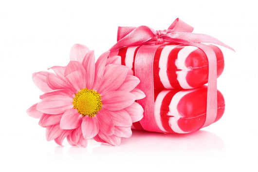 Pink Flower and Soap Wall Decal