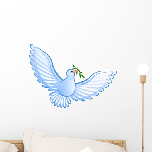 White dove with olive branch Wall Decal