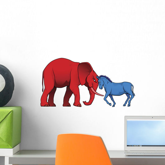 American political parties stand-off Wall Decal