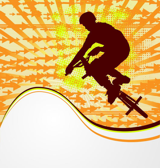 BMX cyclist template vector Wall Decal