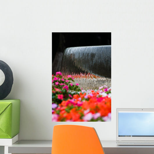 Spring Flowers and Stream Wall Mural