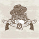 Two Guns and  Hat Wall Mural