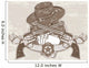 Two Guns and  Hat Wall Mural