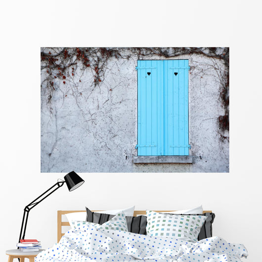 Window with Blue Shutters