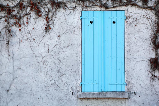 Window with Blue Shutters