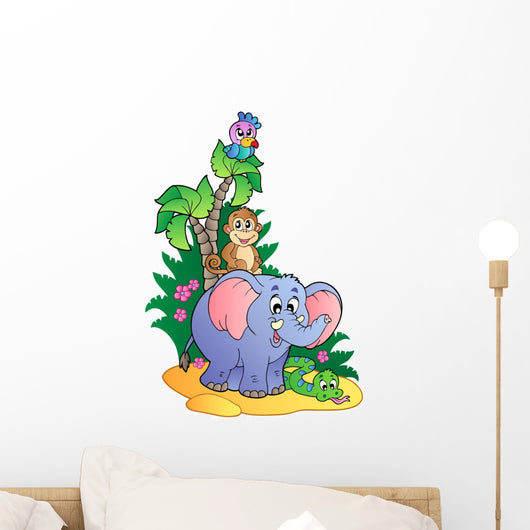 Various Cute African Animals Wall Decal Design 2