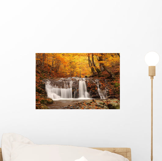 Beautiful Waterfall Forest Autumn