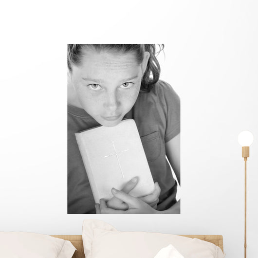 Girl with Bible Wall Mural