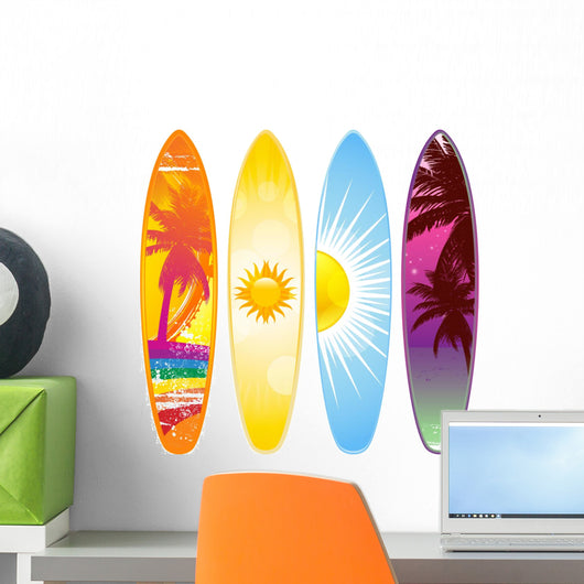 Tropical Surf Boards Wall Decal