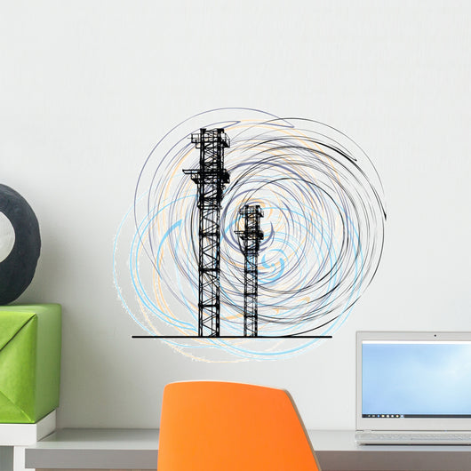 abstract grunge tower. Vector illustration Wall Decal