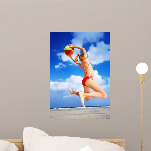 Children Playing Beach Wall Mural
