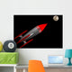 Red and White Rocket Wall Mural