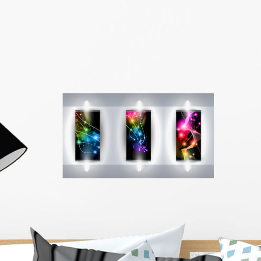 Useful Art Gallery With 3 Artistic Background Wall Mural