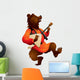 Bear with Balalaika in vector Wall Decal