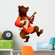 Bear with Balalaika in vector Wall Decal