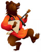 Bear with Balalaika in vector Wall Decal