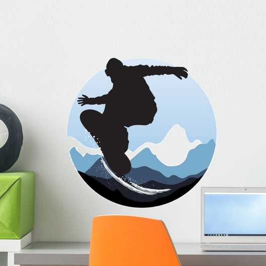 snowboarder jumping Wall Decal