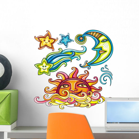 Sticker Set Celestial Bodies Wall Decal Sticker Set