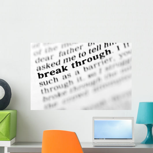 Break through Dictionary Project Wall Mural