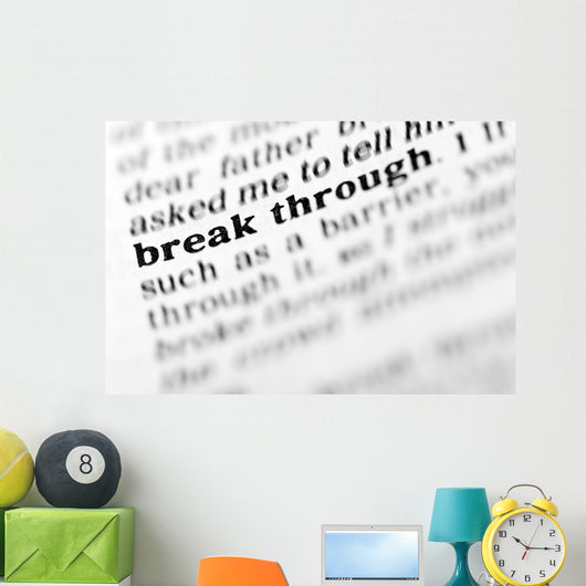 Break through Dictionary Project Wall Mural