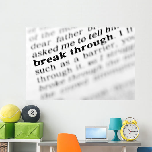 Break through Dictionary Project Wall Mural