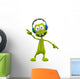 Dj Alien Cartoon Staying Wall Decal