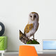 Perched Barn Owl Wall Decal