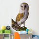 Perched Barn Owl Wall Decal